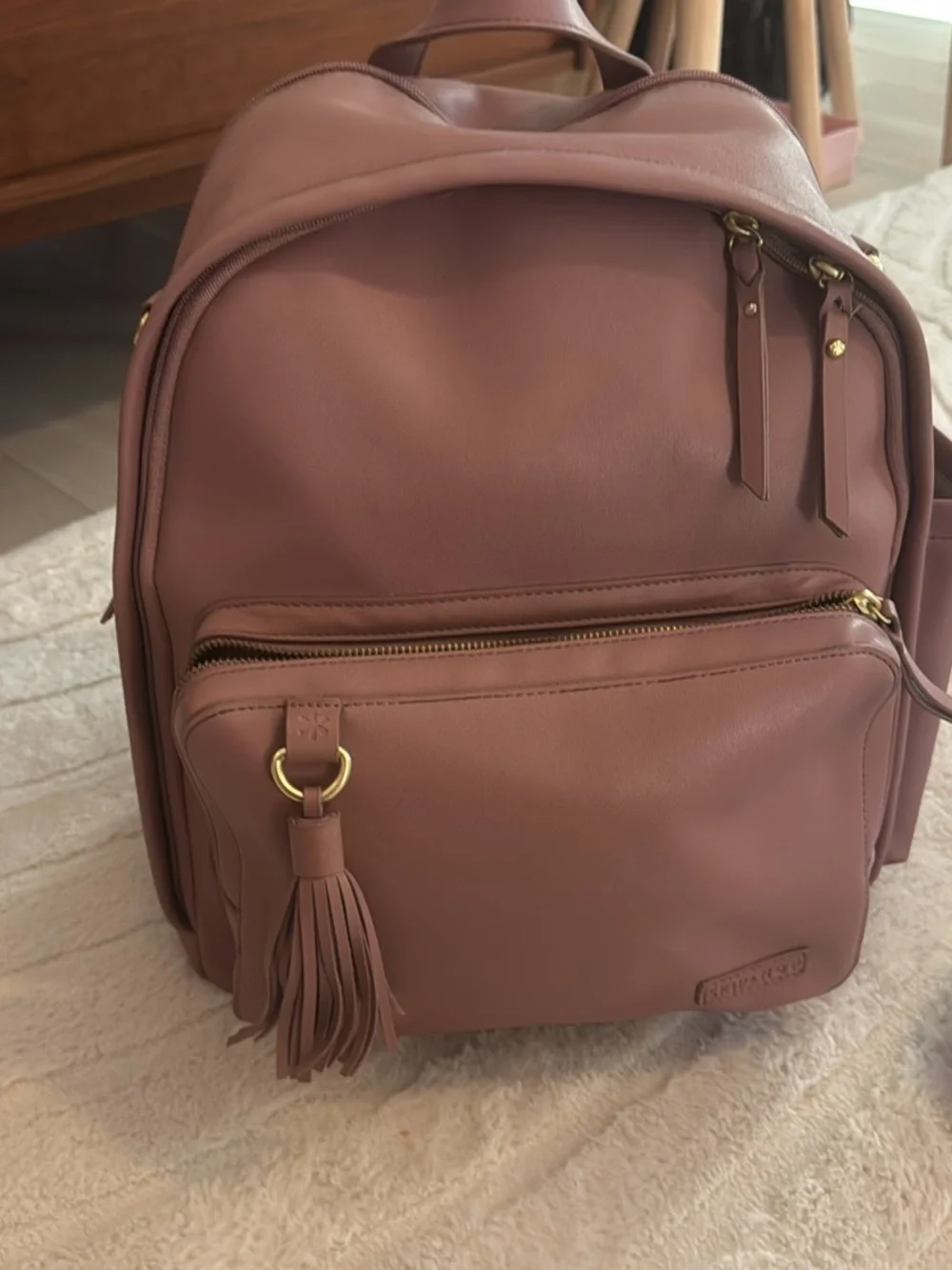 Skip Hop Greenwich Simply Chic Diaper Backpack in Dusty Rose